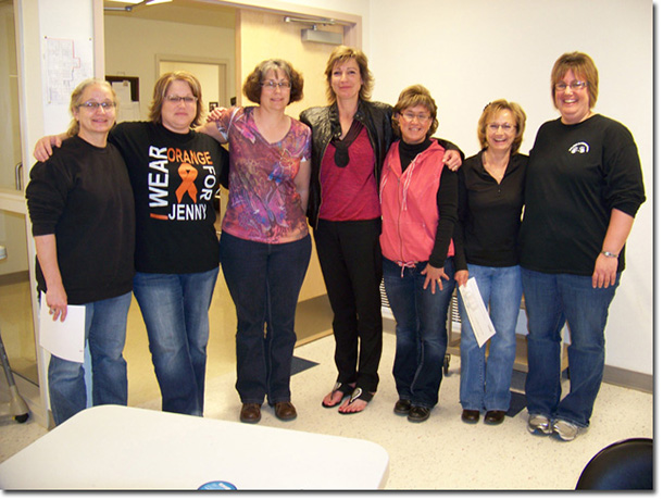Staff being recognized for years of service